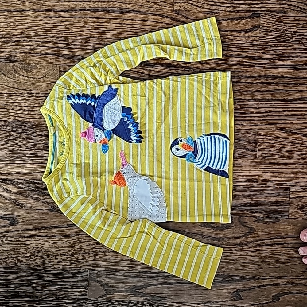 Mini Boden 3t 4t longsleeve applique longsleeve shirt